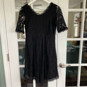 Motherhood Maternity Lace Dress Small Black